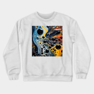 Abstract Celestial Viscosity Art Crewneck Sweatshirt